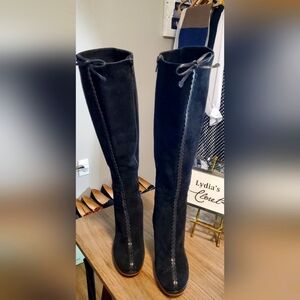 MARC JACOBS Black Suede Tall Boots